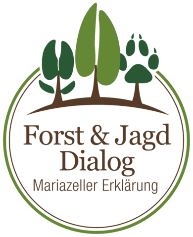 Logo mit der Aufschrift Forst & Jagd Dialog Mariazeller Erklärung.