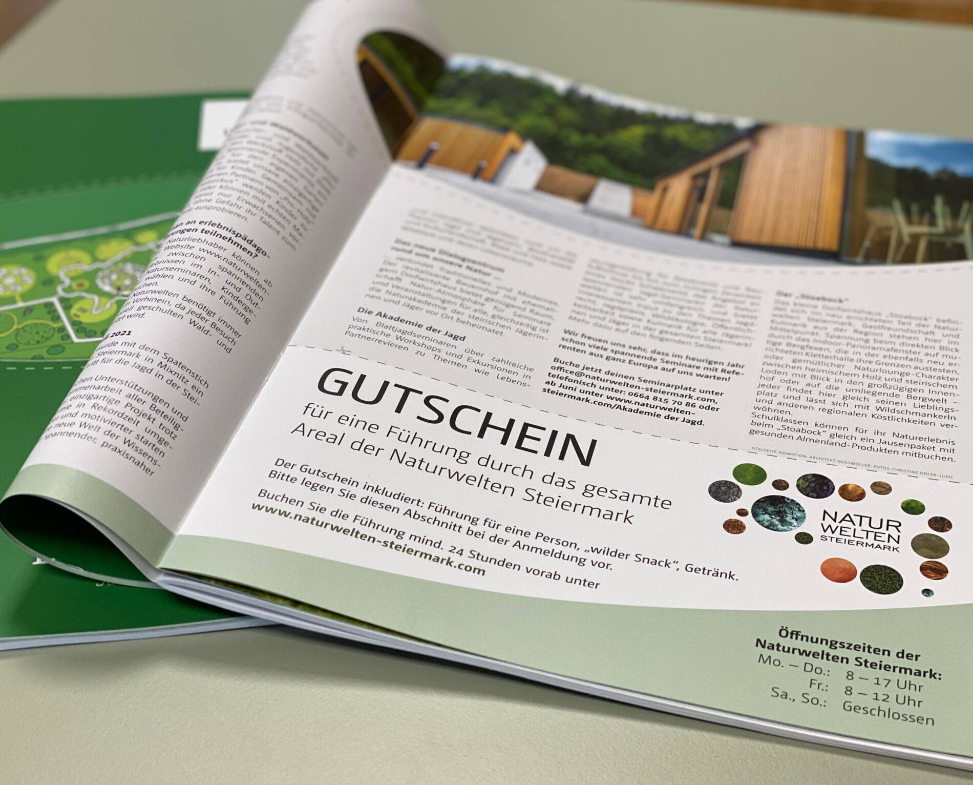 Gutschein der Naturwelten Steiermark.