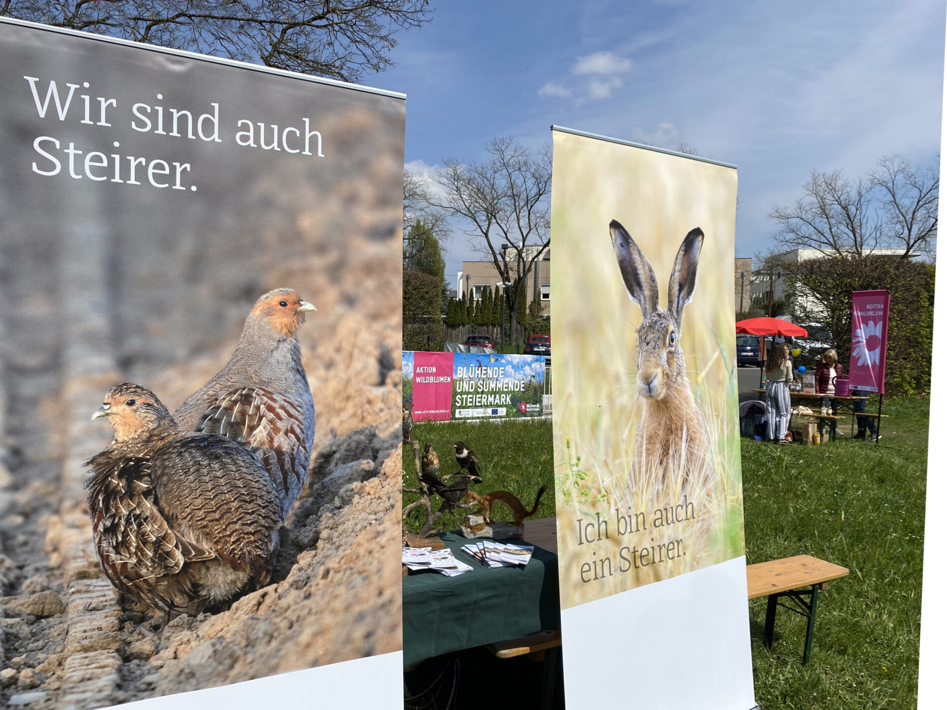 Der Stand der Steirischen Landesjägerschaft bei der Aktion Wildblumen 2022.