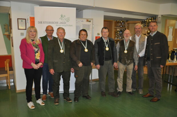 Die Siegerehrung des Steirischen Luftgewehrwettbewerbes 2023.