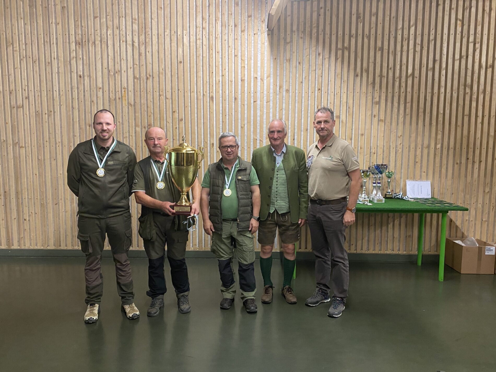 Die Siegerehrung des Landesjägermeister Kleinkaliberwettbewerbes 2023.