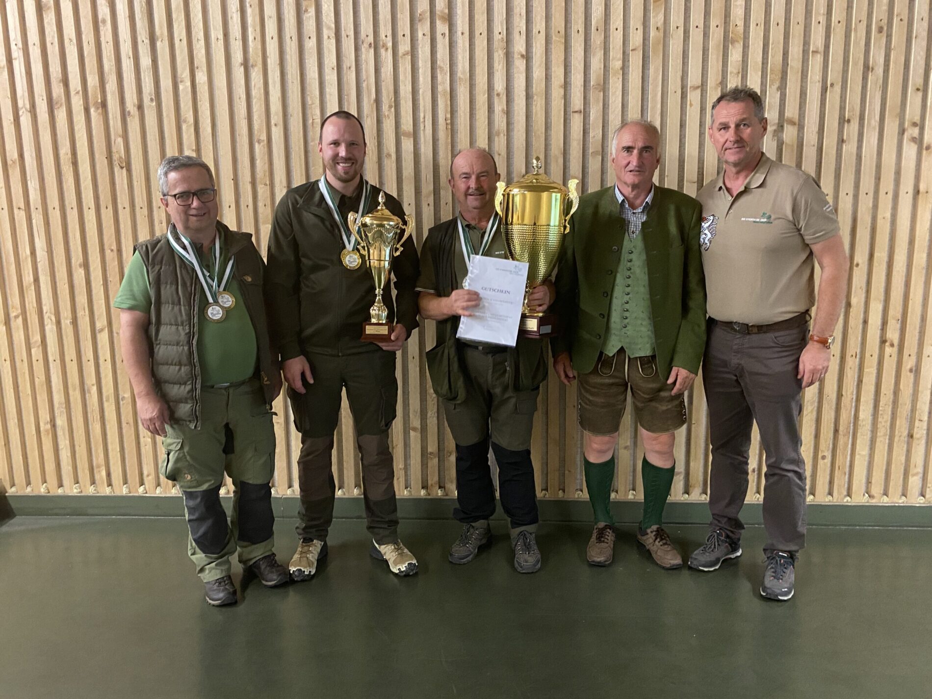 Die Siegerehrung des Landesjägermeister Kleinkaliberwettbewerbes 2023.