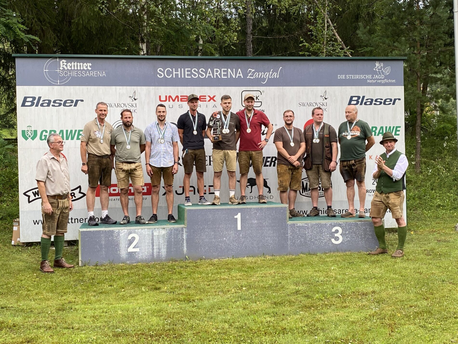 Die Siegerehrung des Jagdlichen Kombinationswettbewerbs 2024.