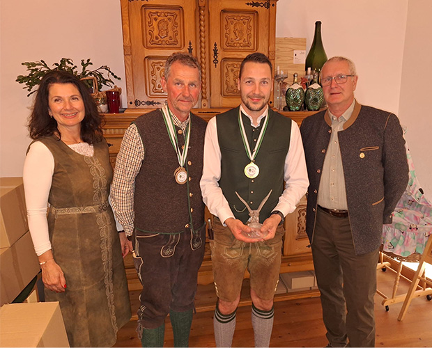 Die Siegerehrung des Vergleichsschießens zwischen dem Landesjagdverband Thüringen und der Steirischen Landesjägerschaft.