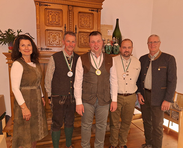 Die Siegerehrung des Vergleichsschießens zwischen dem Landesjagdverband Thüringen und der Steirischen Landesjägerschaft.